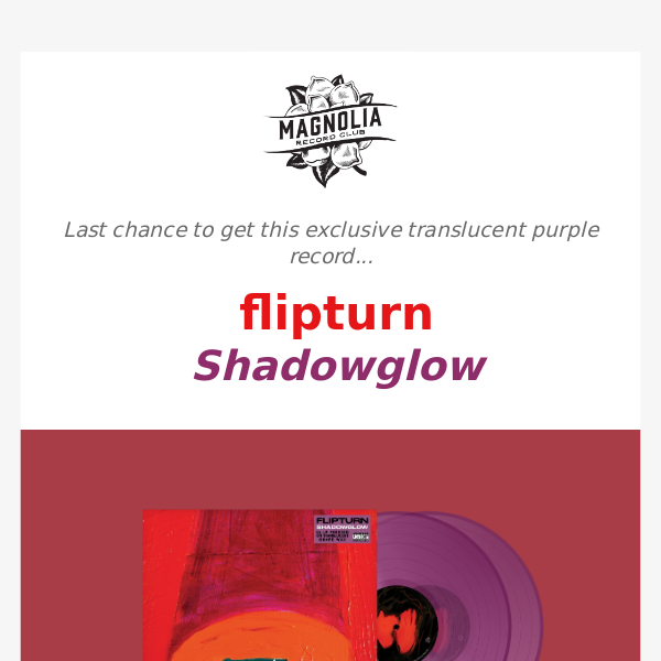 LAST DAY For Our Exclusive flipturn Vinyl!