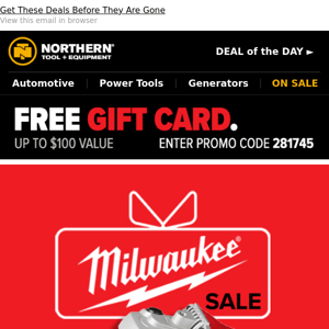 MILWAUKEE SALE: Up T0 50% Off