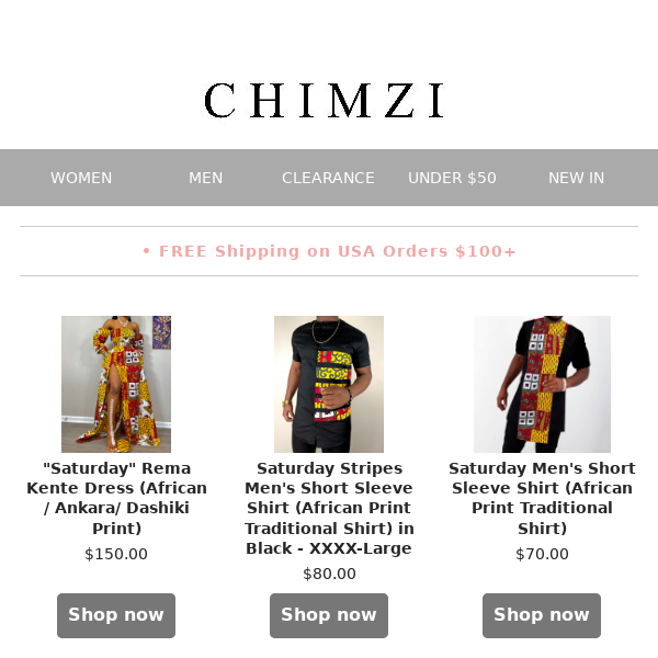 Chimzi Fashion House - Latest Emails, Sales & Deals