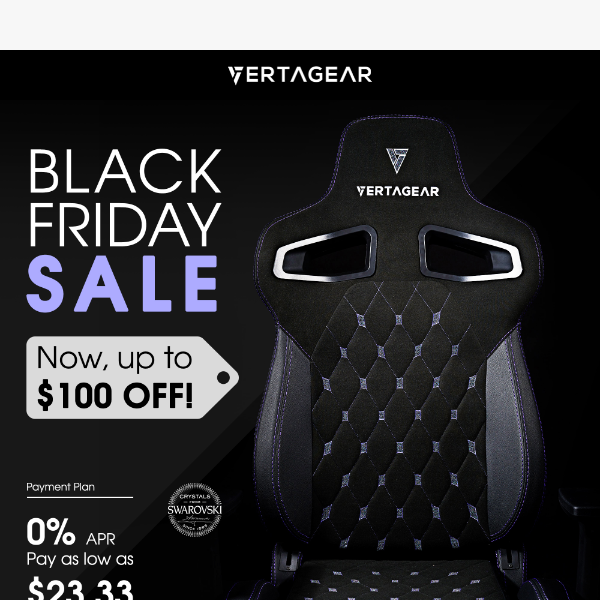 Don't miss our Black Friday: Up to $100 OFF