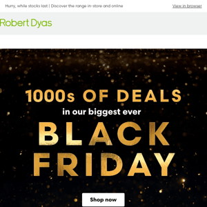 Black Friday Deals | 1000s of deals for your home & garden