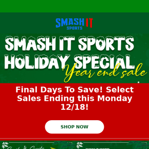Select Holiday Sales Ending 12/18 - Shop Now