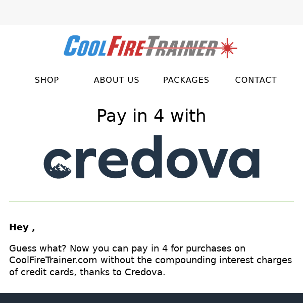 CoolFire Trainer x Credova