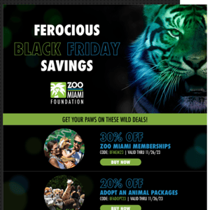 Ferocious Black Friday Savings!