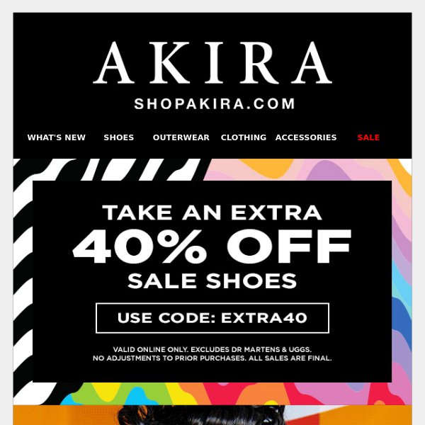 Stop rn and take an EXTRA 40% OFF