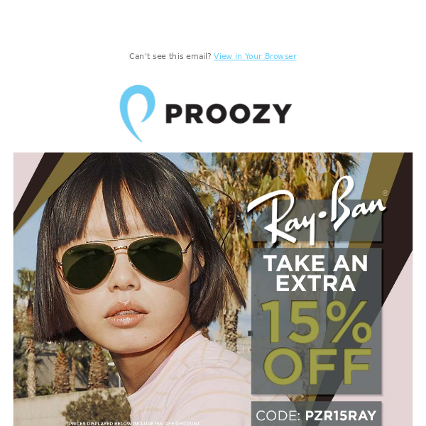 Ray-Ban sale - get 15% off now!