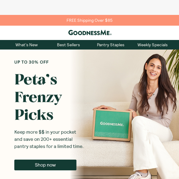 Up To 30% Off Peta's Frenzy Picks