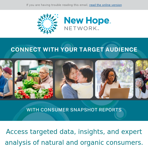 Become an expert of your target audience with Consumer Snapshots!