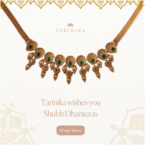 Celebrate Dhanteras with Timeless Temple Jewelry | Tarinika  ❤️