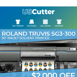 🖨️  Roland TruVis SG3 Rebate Offer Ends This Month!