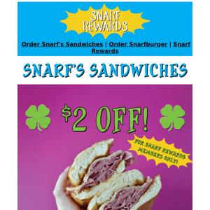 TODAY ONLY Get $2 off a Corned Beef or Pastrami sandwich!