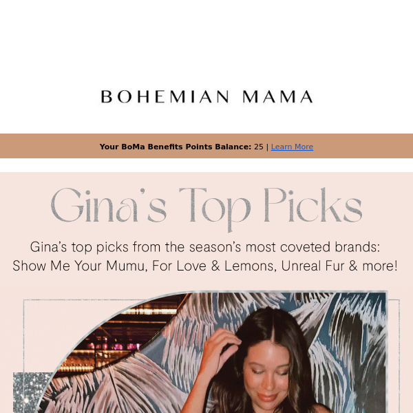 Gina's Top Picks for the Season! - Bohemian Mama