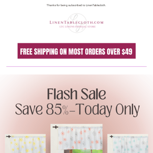 Flash Sale - 85% OFF!