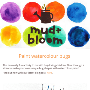 🐜🐞Paint watercolour bugs using a straw!