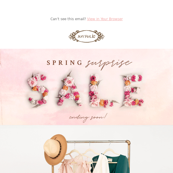 Spring Surprise Sale 💐 Ends Tonight!