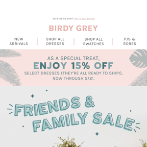 A SALE for our friends + fam 🛍️ ✨