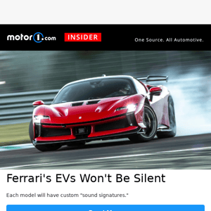 Ferrari's EVs Won't Be Silent