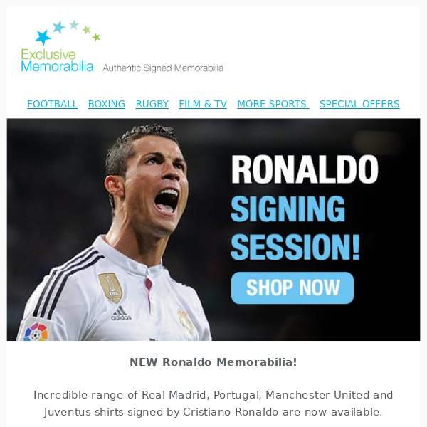 NEW Cristiano Ronaldo Memorabilia! ✍️