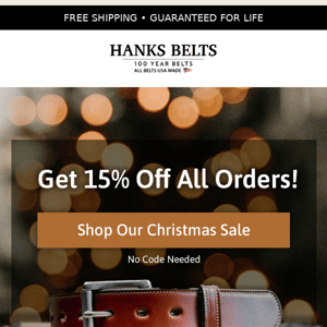 Save 15% off & Finish Your Holiday Shopping…