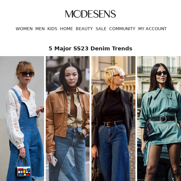 ModeSens Denim Guide: 5 Major SS23 Trends