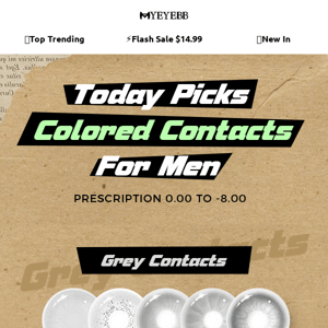 Today Picks Colored Contacts For Men!🔥