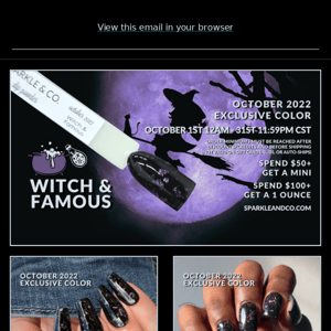 Correction: OCTOBER* Exclusive🧙‍♀️ Starting Tonight @ Midnight!