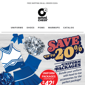 Score 20% Off with Uniform Packages!