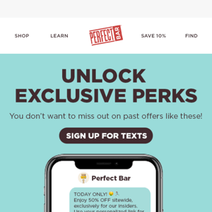 🌟 Get exclusive perks with our SMS list!