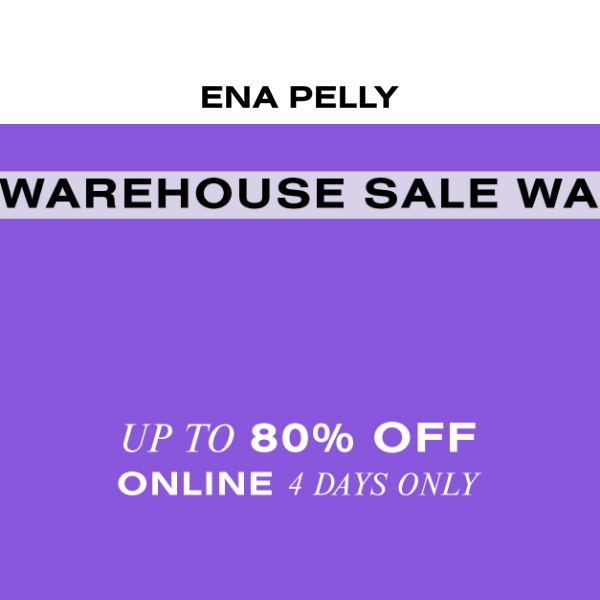 Shop Our Biggest Ever Online Warehouse Sale