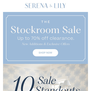 Starts now: Up to 70% off at our Stockroom Sale