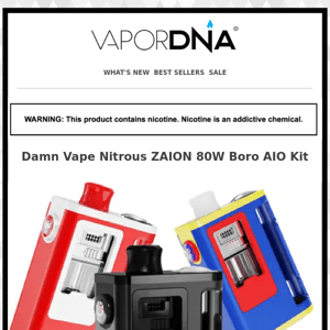 Damn Vape introduces the Nitrous ZAION 80W Boro AIO Kit!