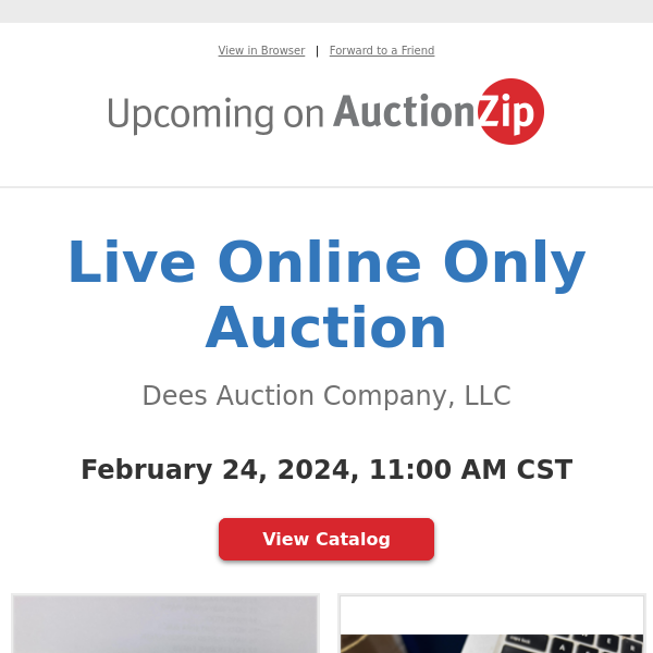 Live Online Only Auction