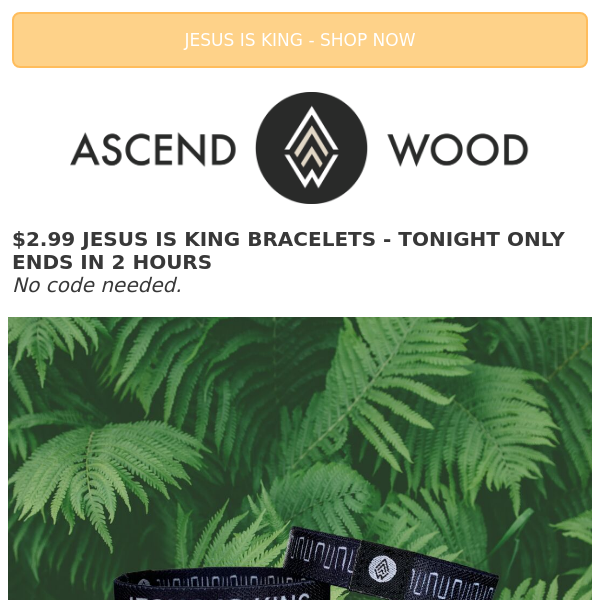 😇 $2.99 Jesus is King Bracelets! Flash Sale!