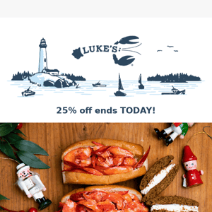 FINAL HOURS: 25% off lobster! ⏰🦞