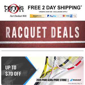 New Racquet Deals From Babolat, Wilson, Head and More!