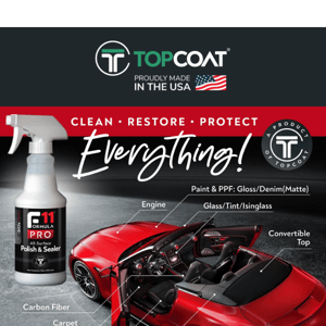 Top Coat F11 polish & sealer will protect your vehicles paint and