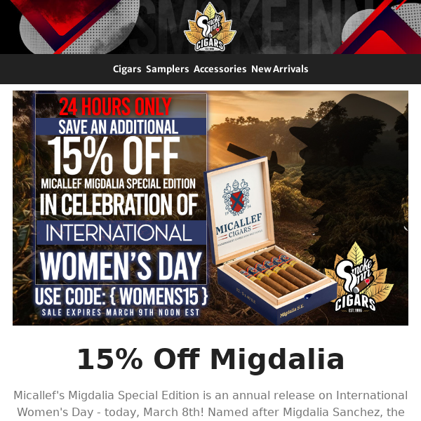 Take 15% Off Migdalia S.E.