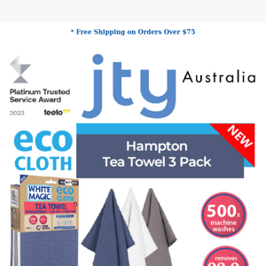 New Product Alert ! Hampton Tea Towel, 3 pack