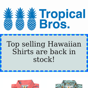 🏖 Hawaiians Back in Stock! 🏖