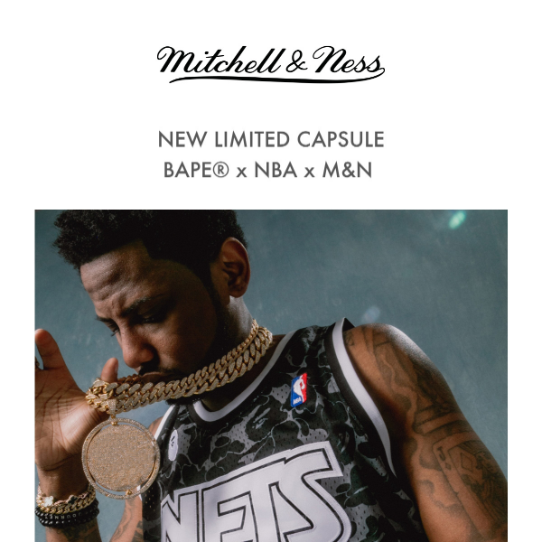 Bape x Mitchell & Ness Brooklyn Nets Jersey - Blue – HalftimePH