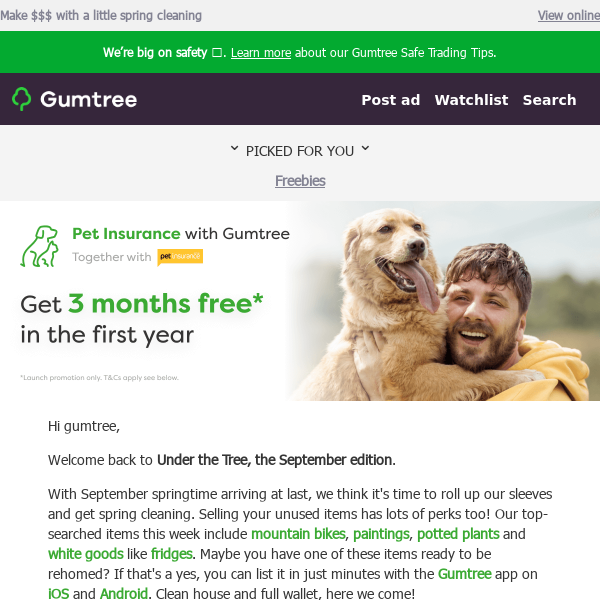 Gumtree, see what’s new at Gumtree