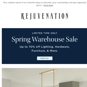 Our Spring Warehouse Sale is on now, with deals up to 70% off