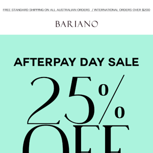 HUGE AFTERPAY DAY SALE ON NOW 🏷