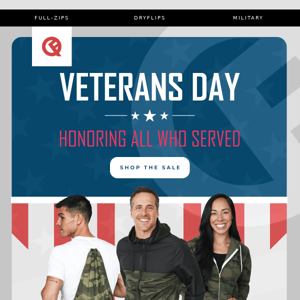 Honor. Shop. Save. Save 25% this Veterans Day!