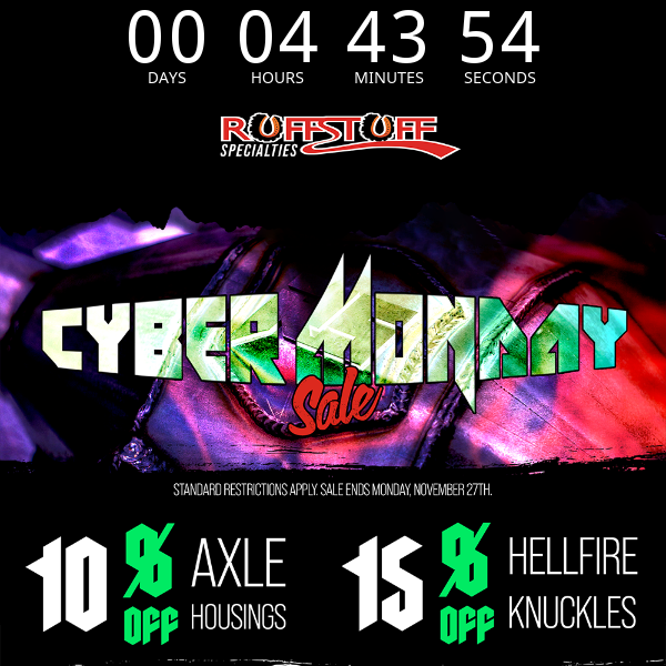 RuffStuff Cyber Monday Sale Ends Soon!