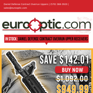 JUST IN: Daniel Defense Contract Overrun Uppers!