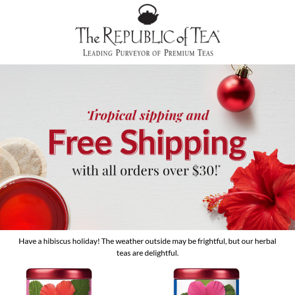 A Hibiscus Holiday with Free Shipping