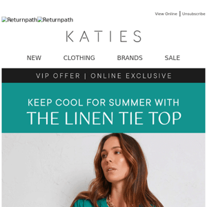 Keep It Cool With This $14* Linen Tie Top WAS $59.99