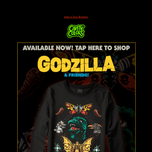 ⚡️ Godzilla Sweatshirt AVAILABLE NOW! 🦖