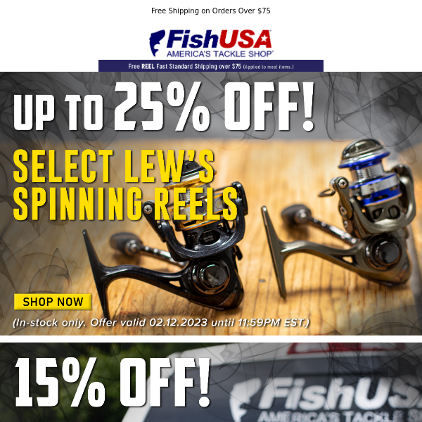 25% Off Select Lew's Reels Today Only!